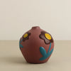 Floral Hand-Painted Pottery Ceramic Vase