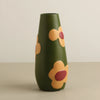Floral Hand-Painted Pottery Ceramic Vase