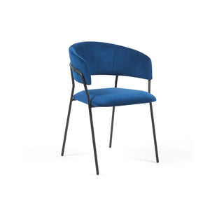 Frances Set of 4 Dark Navy Velvet Dining Chairs