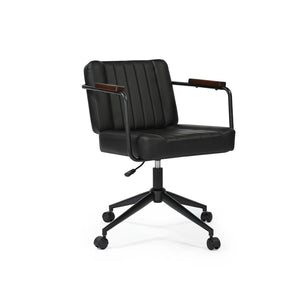 Freda Black PU Leather Office Chair