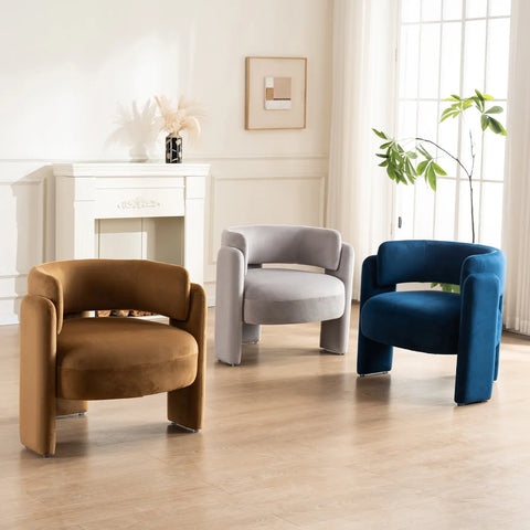 Hailey Dark Navy Velvet Occasional Chair