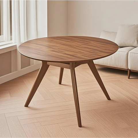 Harvey Round Wooden Dining Table - 120cm