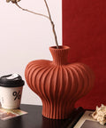 Lantern Fruit Raw Ceramic Vase
