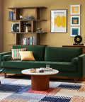 Lennox Velvet 3 Seater Sofa - Dark Green