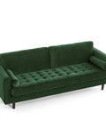 Lennox Velvet 3 Seater Sofa - Dark Green