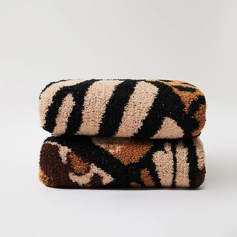 Animal Print (Tiger & Leopard) Knitted Throw