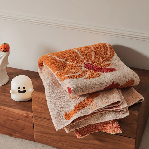 Cozy Pumpkin Pattern Throw