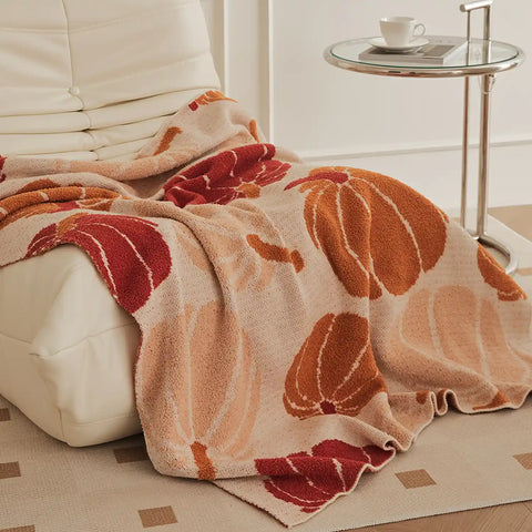 Cozy Pumpkin Pattern Throw