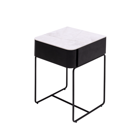 Newham Metal Bedside (Available in White and Black) - Furnt