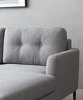 Orka Fabric Left Corner Sofa - Dark Grey