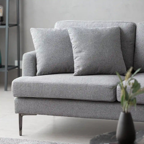 Orka Linen Corner Sofa - Dark Grey