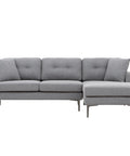 Orka Fabric Left Corner Sofa - Dark Grey