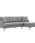 Orka Fabric Left Corner Sofa - Dark Grey