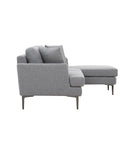 Orka Fabric Left Corner Sofa - Dark Grey