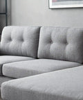 Orka Fabric Left Corner Sofa - Dark Grey