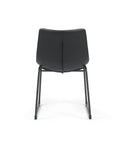 Ray Set of 4 Black PU Leather Dining Chairs