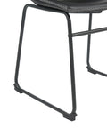 Ray Set of 4 Black PU Leather Dining Chairs