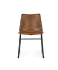 Ray Set of 4 Brown PU Leather Dining Chairs