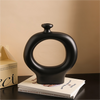 Rhythm Matte Black Ceramic Vase