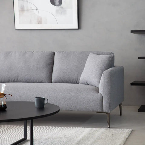 Barry Linen Corner Sofa - Dark Grey