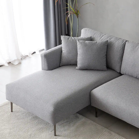 Barry Linen Corner Sofa - Dark Grey