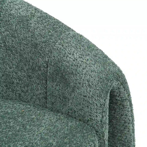 Taylor Dark Green Textured Fabric Occasional Chair