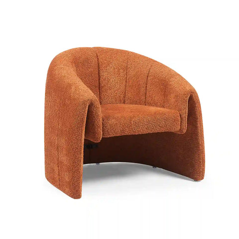 Taylor Orange Textured Fabric Occasional Chair