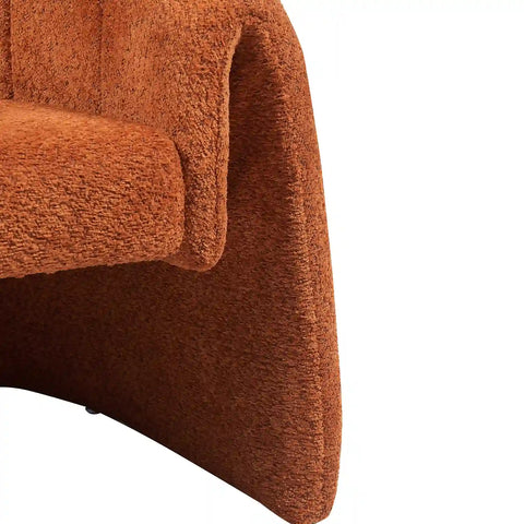 Taylor Orange Textured Fabric Occasional Chair