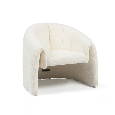 Taylor White Textured Fabric Occasional Chair