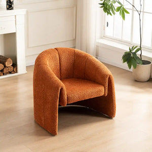 Taylor Orange Textured Fabric Occasional Chair