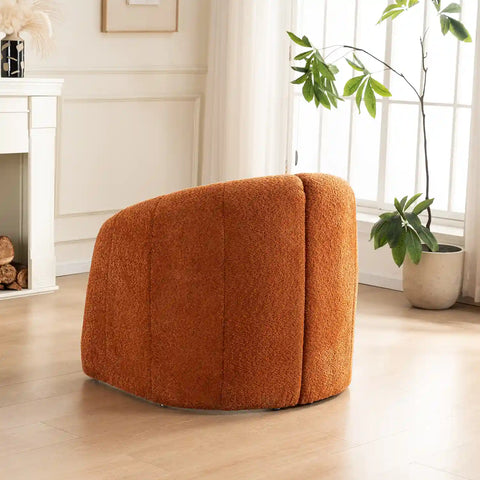 Taylor Orange Textured Fabric Occasional Chair
