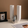 U-Shaped Cross Tube Splash Silver Ceramic Vase