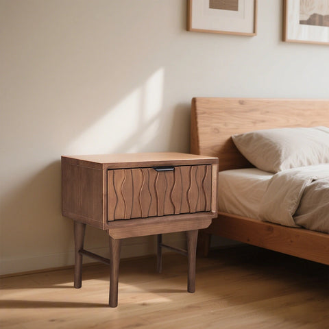 Veneto Brown One Drawer Bedside Cabinet