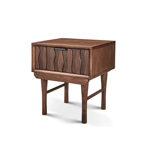 Veneto Walnut One Drawer Bedside Cabinet