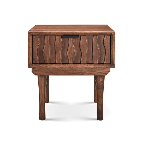 Veneto Walnut One Drawer Bedside Cabinet