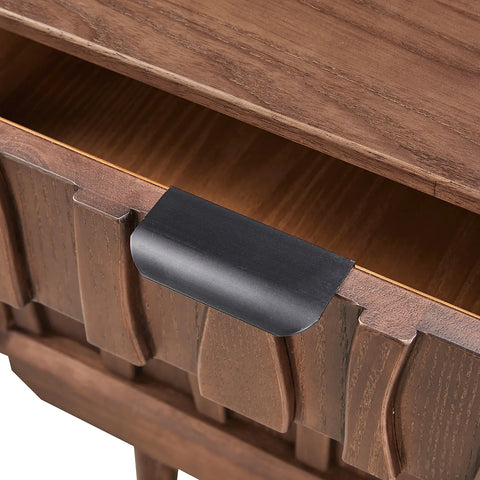 Veneto Walnut Two Drawers Bedside Cabinet