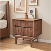Veneto Walnut Two Drawers Bedside Cabinet