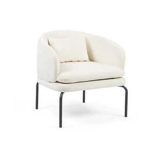 Vivien Beige Velvet Occasional Chair