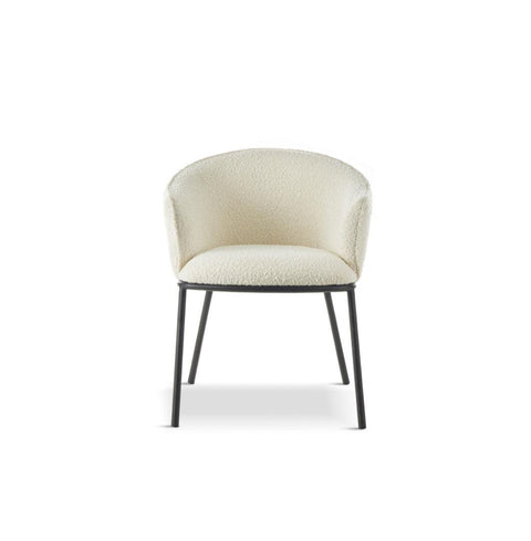 x1 Verve Boucle White Dining Chair