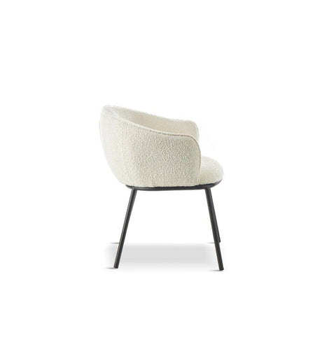 x1 Verve Boucle White Dining Chair