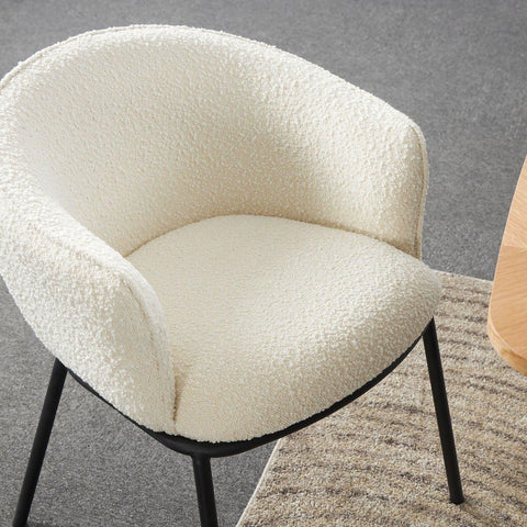 x1 Verve Boucle White Dining Chair