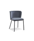 x2 Celeste Velvet Dining Chair in Dark Grey