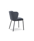x2 Celeste Velvet Dining Chair in Dark Grey