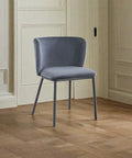 x2 Celeste Velvet Dining Chair in Dark Grey