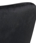 x2 Vega Black Velvet Dining Chairs with Armrests